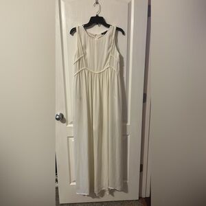 Mango Cream Sleeveless Maxi Dress